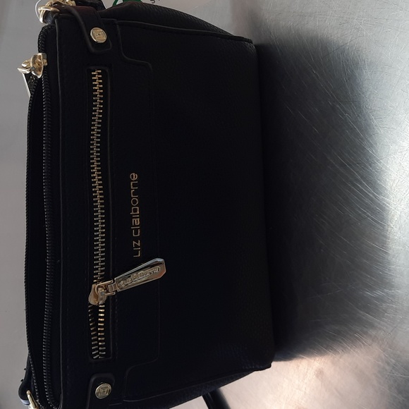 LIZ CLAIBORNE Crossbody Clutch Wallet Handbag Purse​ Bag "LC ELLY" NWT New Black - Picture 2 of 8